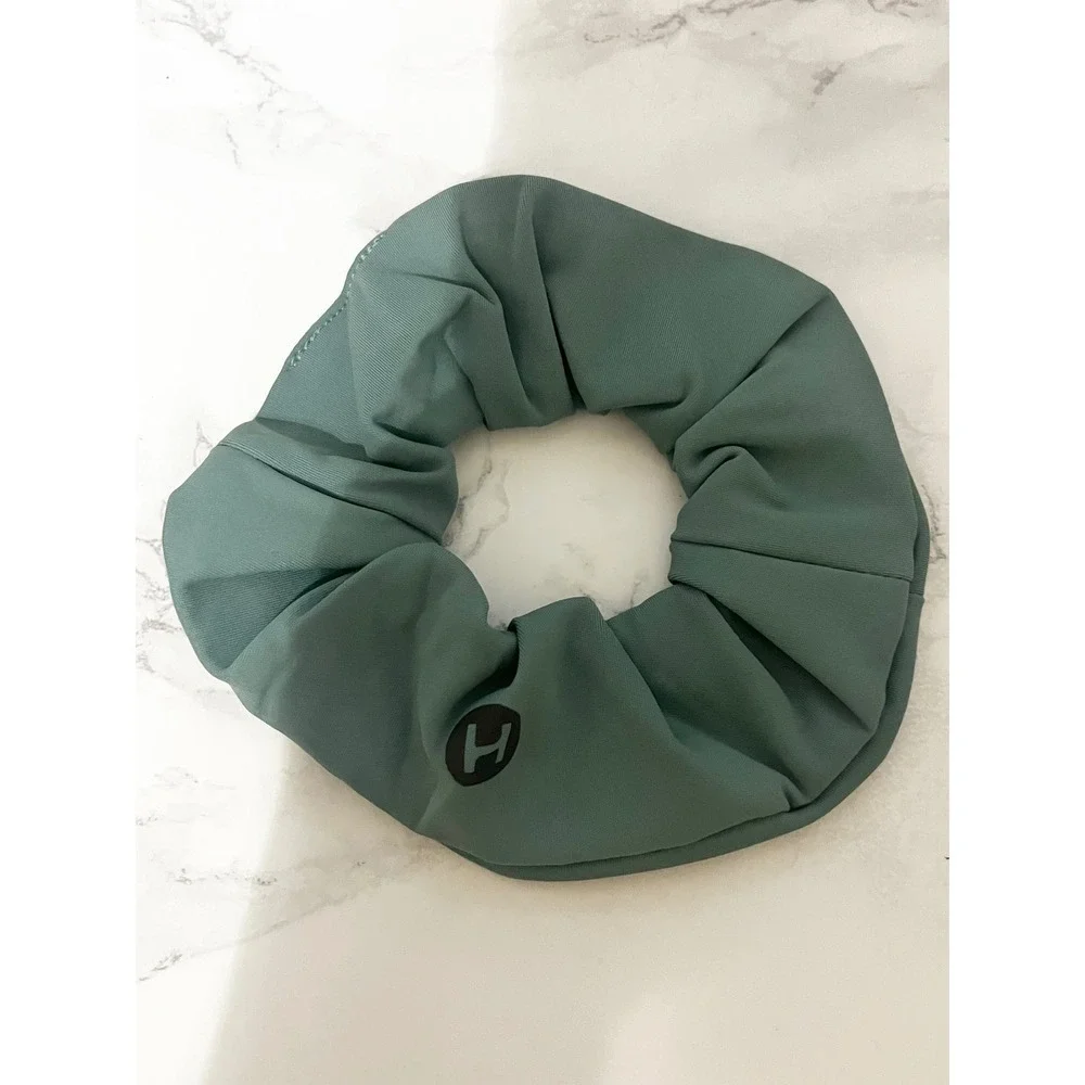 Halara Scrunchie Women OS Green Like New Performance Fabric Logo Accessory